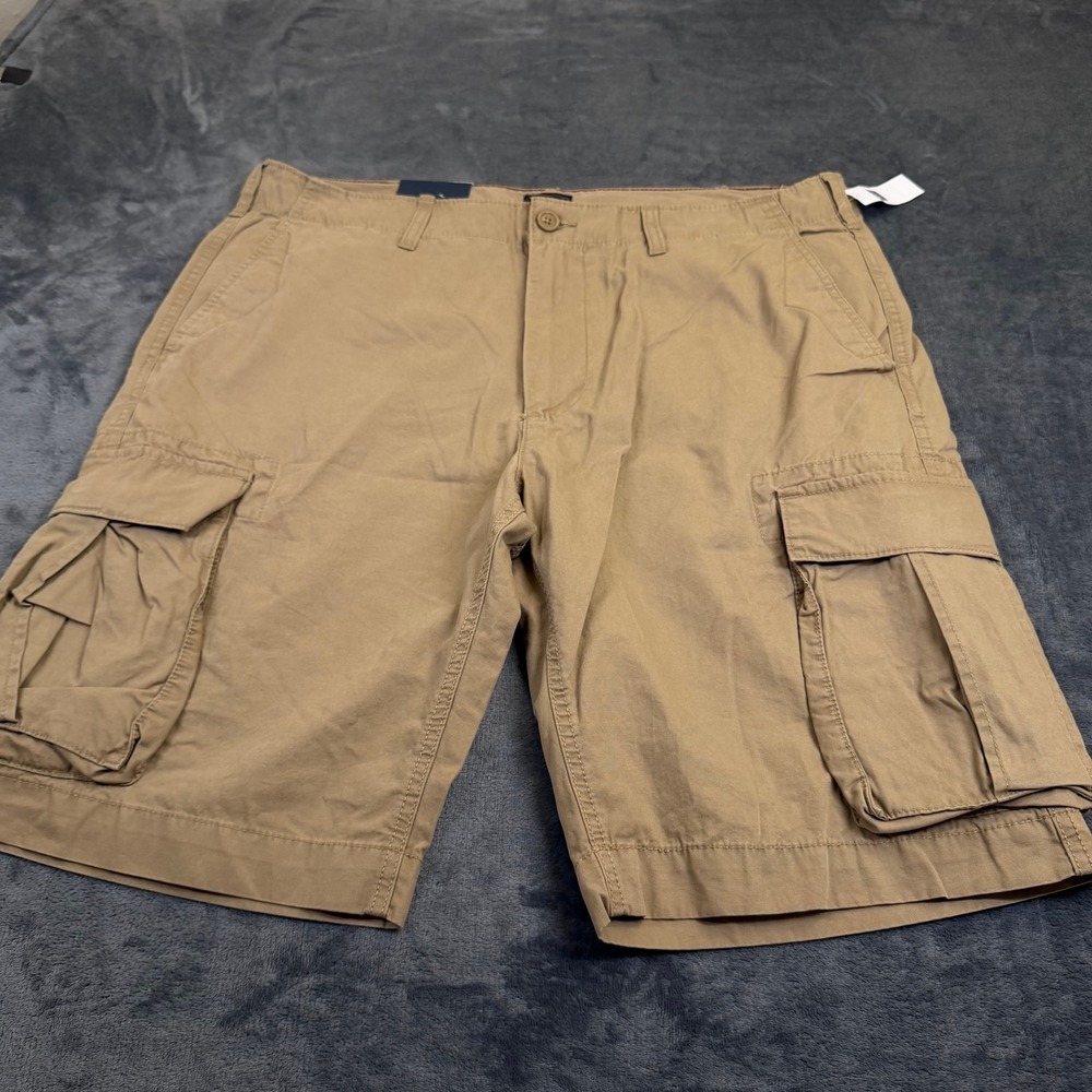Gap Lived In Short Cargo Shorts Mens Size 40 Tan Cotton Pockets Regular Fit NWT